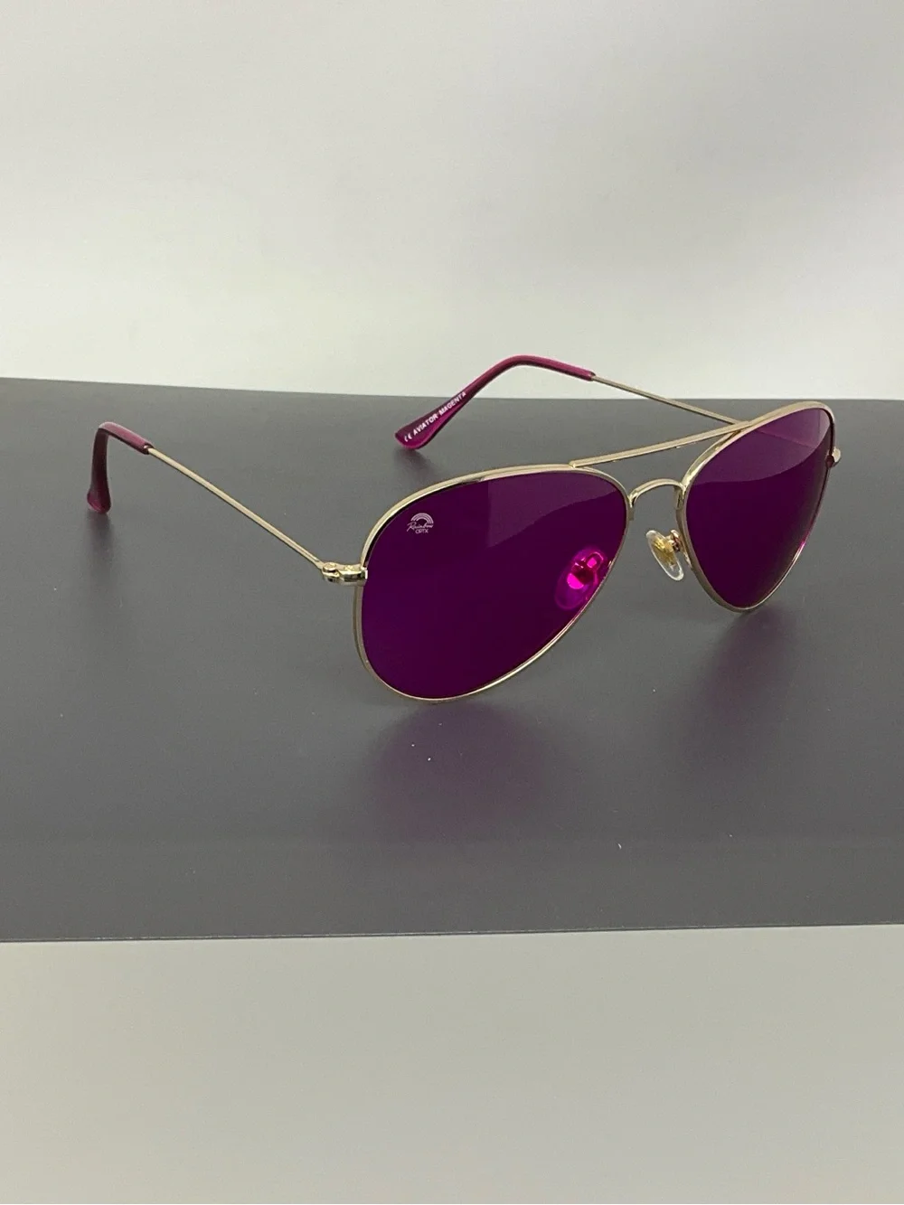 Rainbow Optx awakening Magenta Aviator sunglasses  Mood-Boosting